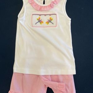 Remember Nguyen smocked shorts set fireflies sz 4